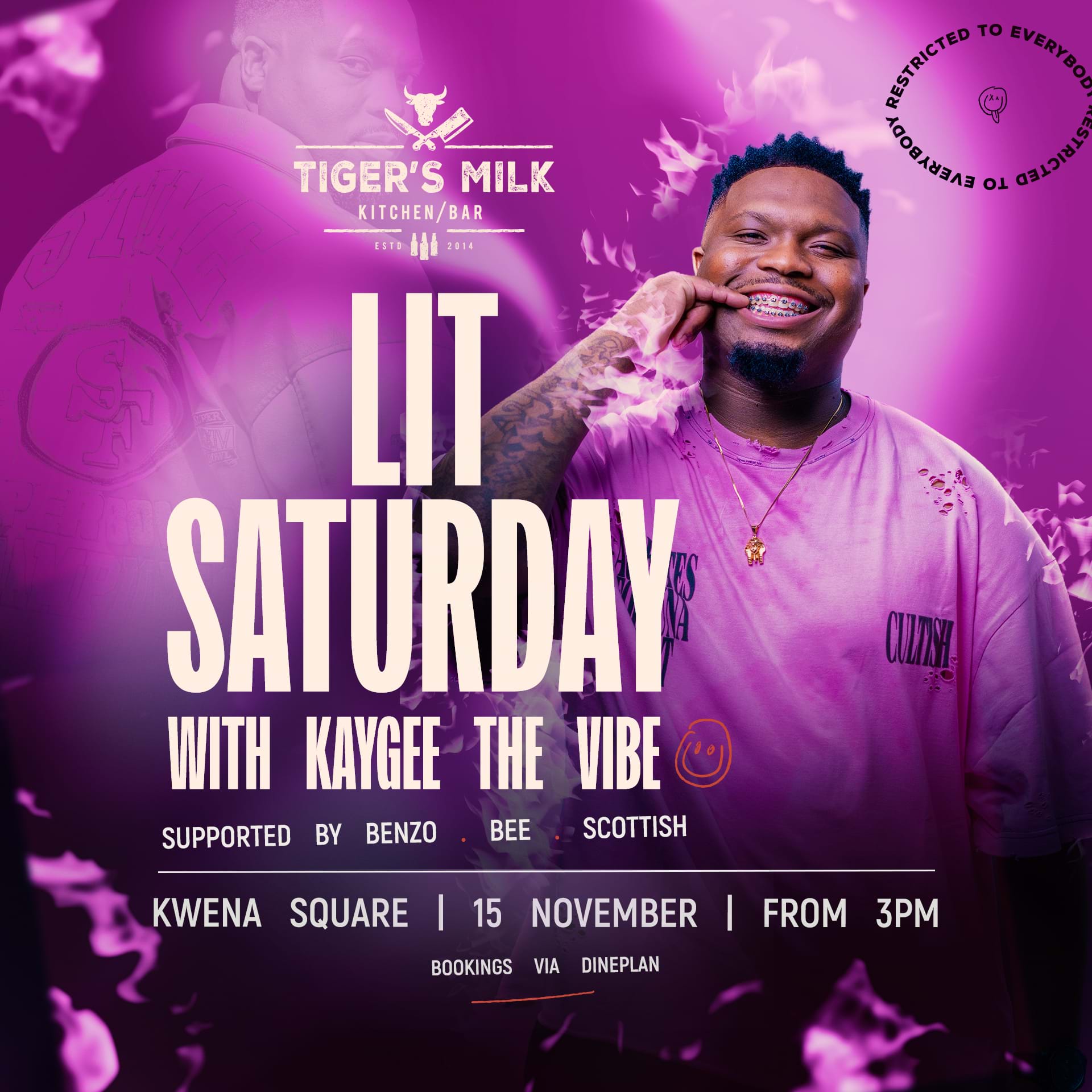 Tiger’s Milk “Lit Saturday”